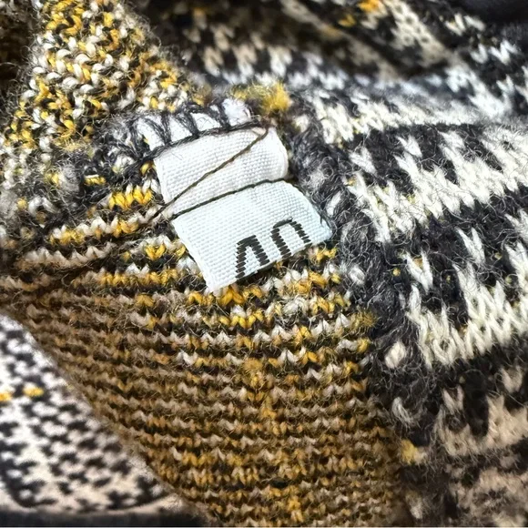 Valentino Women 100% Wool Houndstooth Knit Cardigan Jacket Bomber, size 40/6 US - Picture 8 of 12